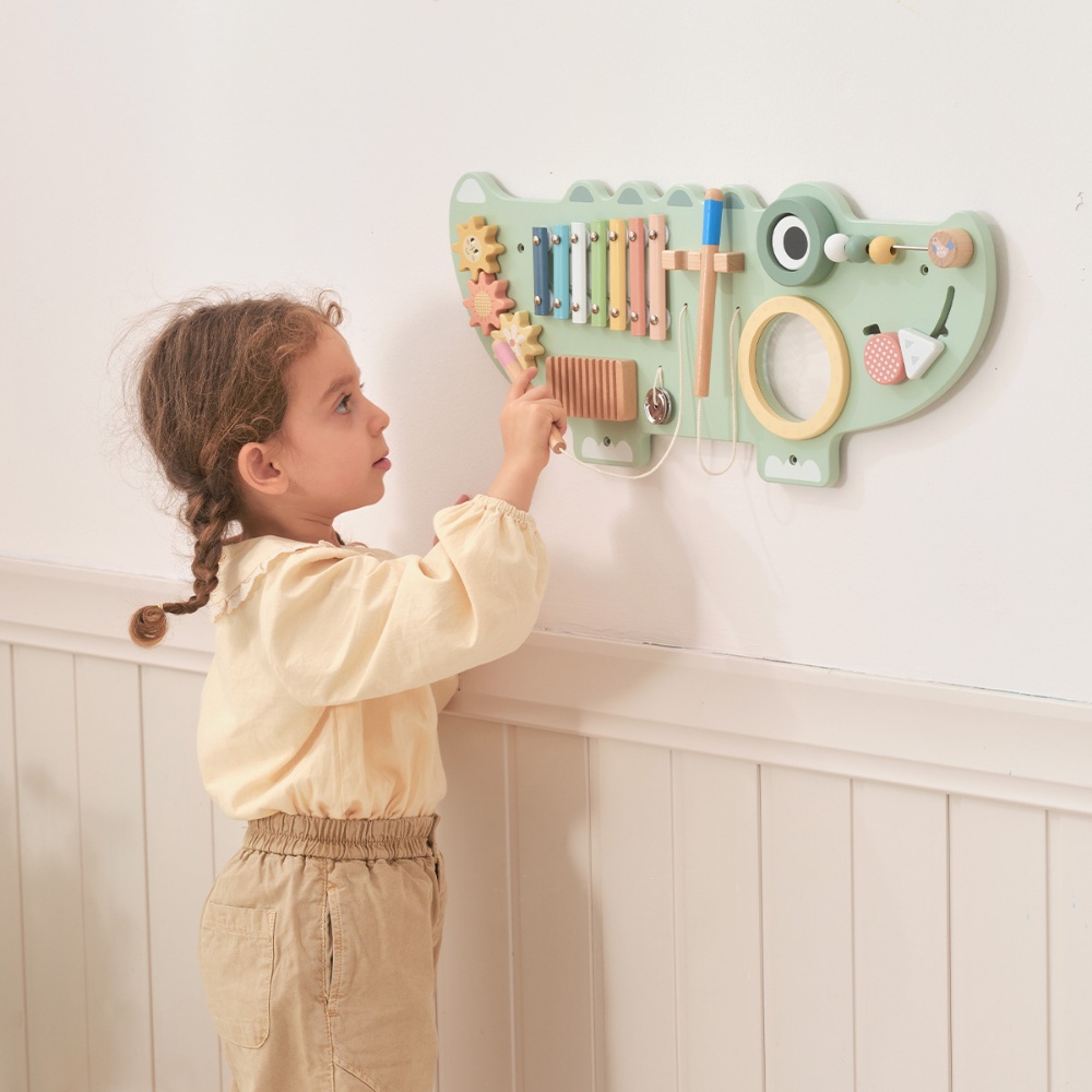 TookyToy - Wooden Crocodile Activity Wall Mounted Learning Toy - Image 2