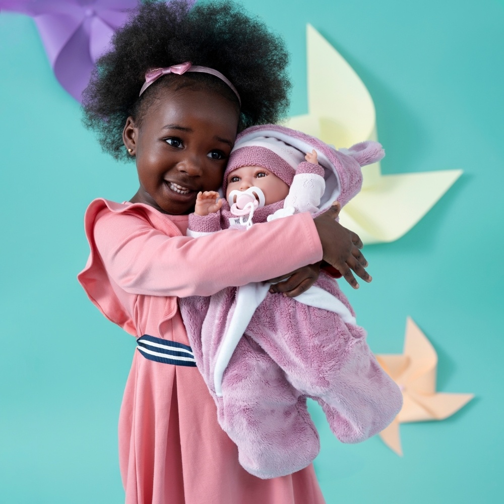 Llorens - Baby Girl Doll with Crying Mechanism, Clothing & Sleeping-bag: Mimi - 42cm - Image 5