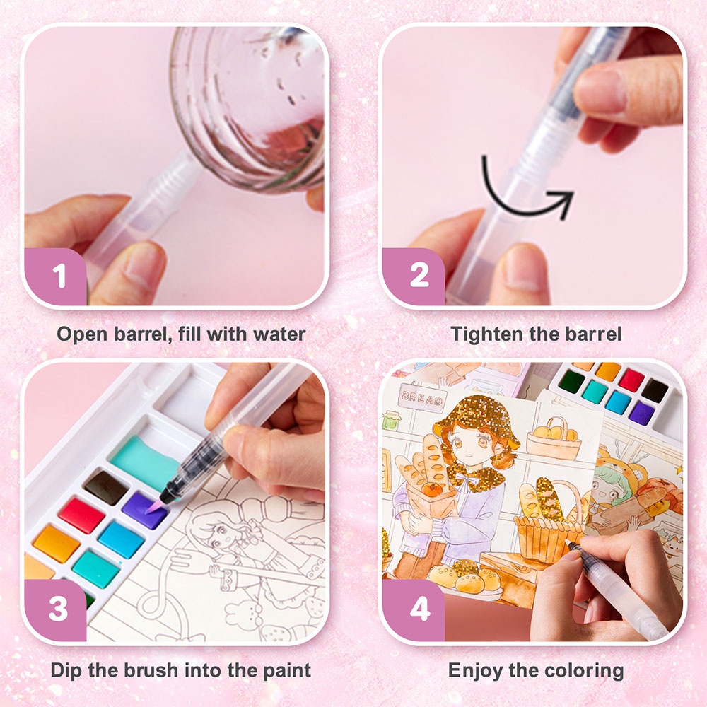 Jar Meló - Watercolor Painting Book - Dessert Princess - Image 2