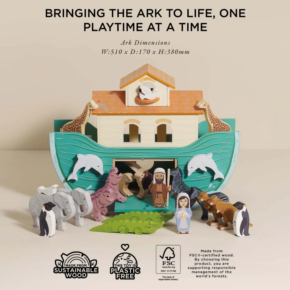 Le Toy Van - Noah's Great Wooden Ark & Animals - 23pcs - Image 6