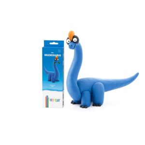 Hey Clay - Modelling Air-Dry Clay with Fun Interactive App - Brachiosaurus, series Dinos, 3 cans