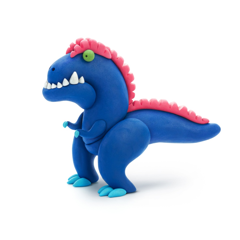 Hey Clay - Modelling Air-Dry Clay with Fun Interactive App - Lagosuchus, Allosaurus, Dimetrodon, Series Mega Dinos, 6 cans - Image 3