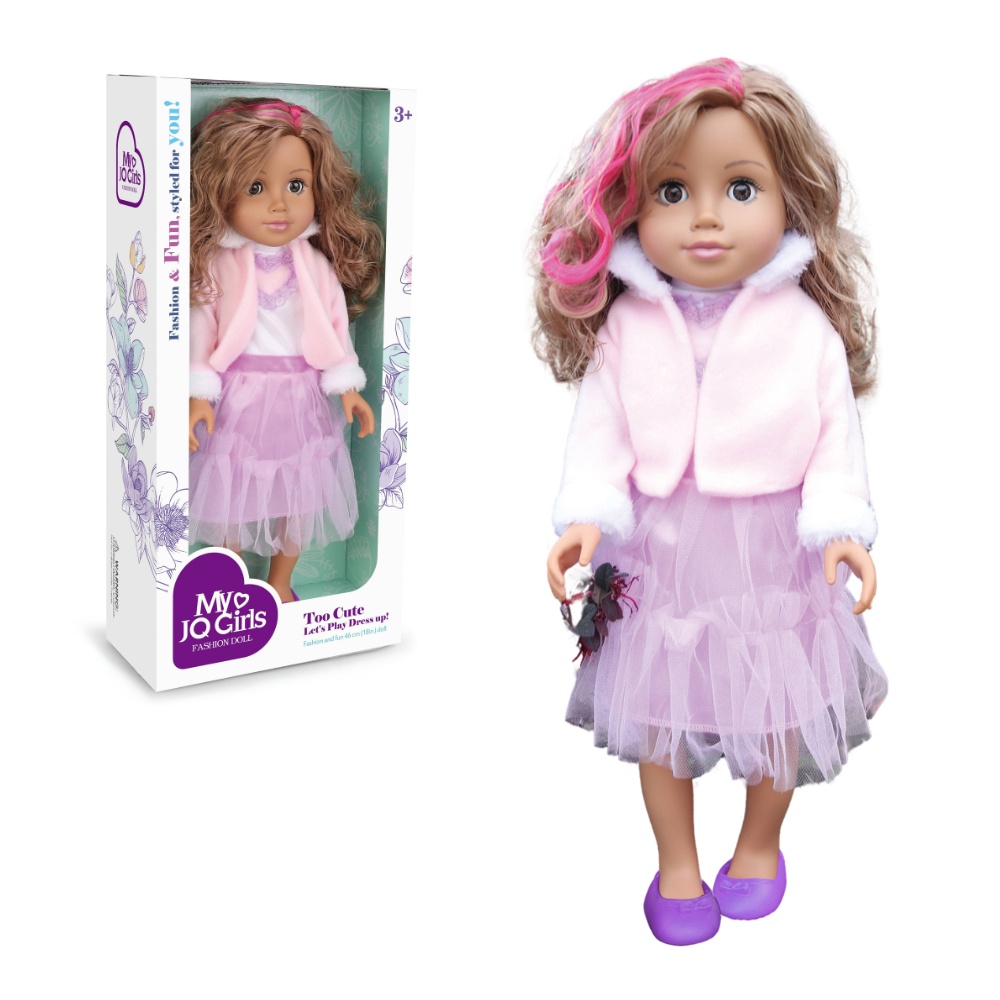 Fashion Doll - Brown Hair, Skirt & Ballerina Flats - 46cm-** - Image 5