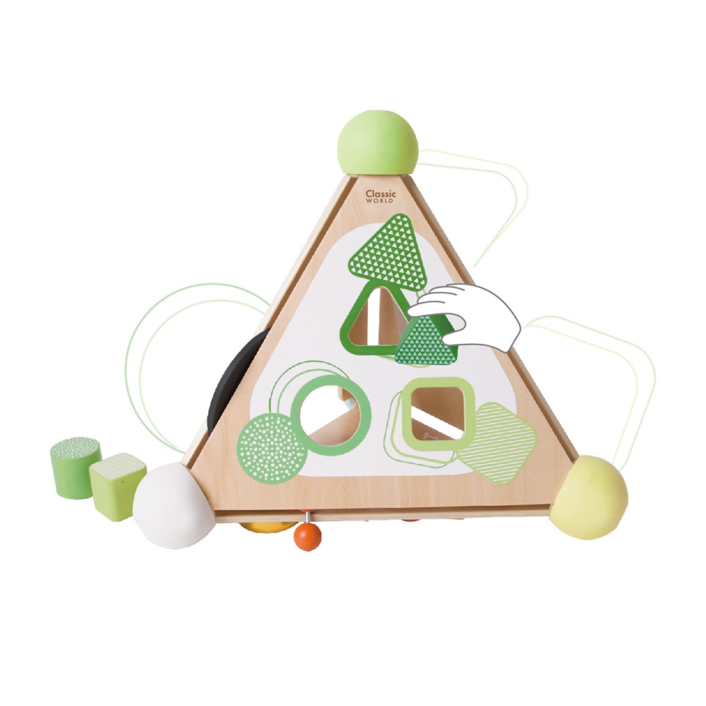 Classic World - Pyramid Activity Box - Four Sided Multi-Activity Busy Board - Image 4