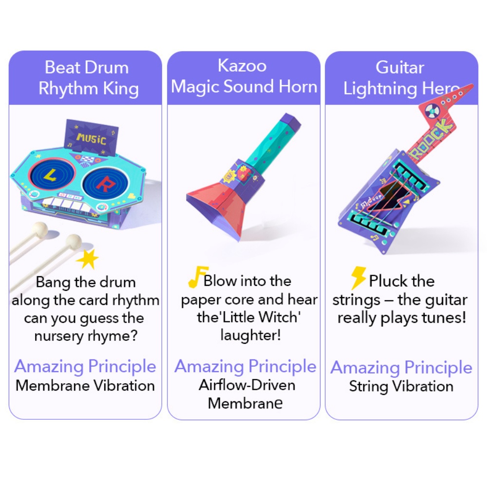 Mideer - DIY Kids Science Kit - Acoustics: Build Your Own Music Instruments - Image 5