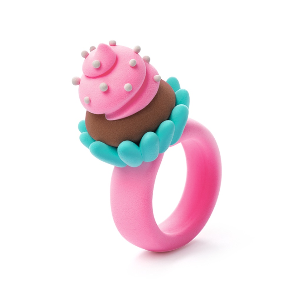 Hey Clay - Modelling Air-Dry Clay with Fun Interactive App - Sweet Rings, series Bijou, 3 cans - Image 4