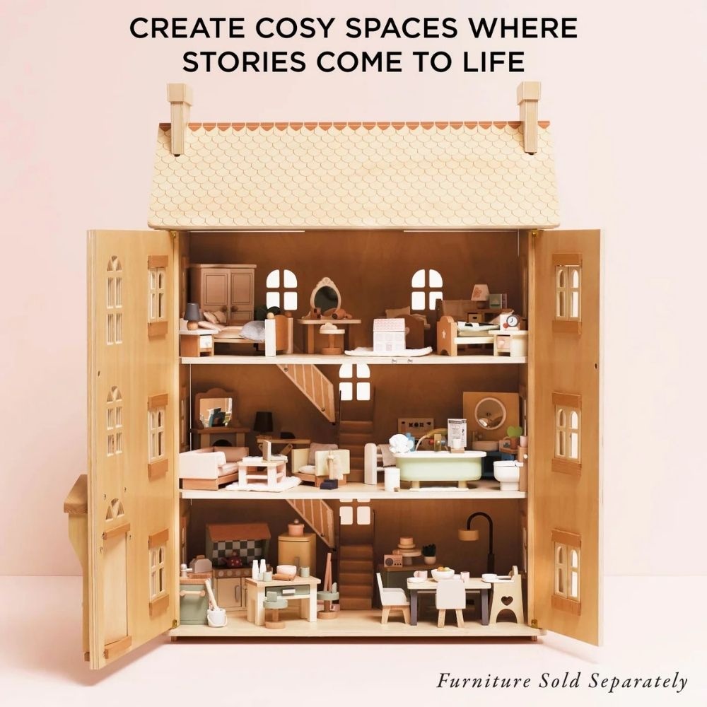 Le Toy Van - The Grand Natural Wood Dolls House - Image 7