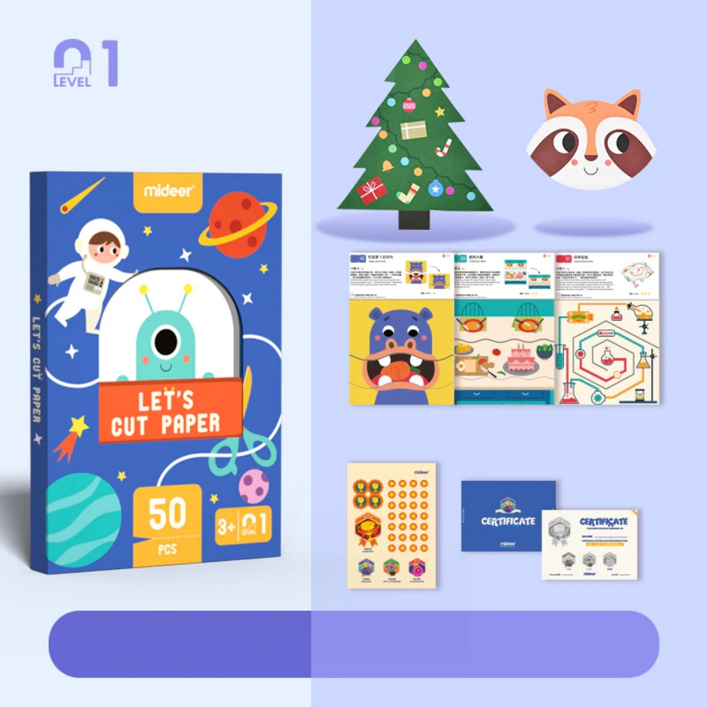 Mideer - Beginner Level Let's Cut Paper Arts & Crafts Set - Image 3