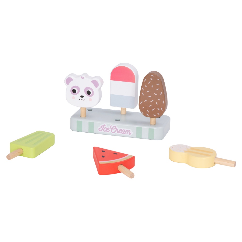 hi Pando - Pretend & Play Wooden Ice Cream Set - 7pcs - Image 3