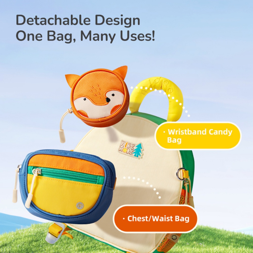 Mideer - 3-in-1 Kids Outing Backpack with Reflective Strips - Little Apple - Image 5
