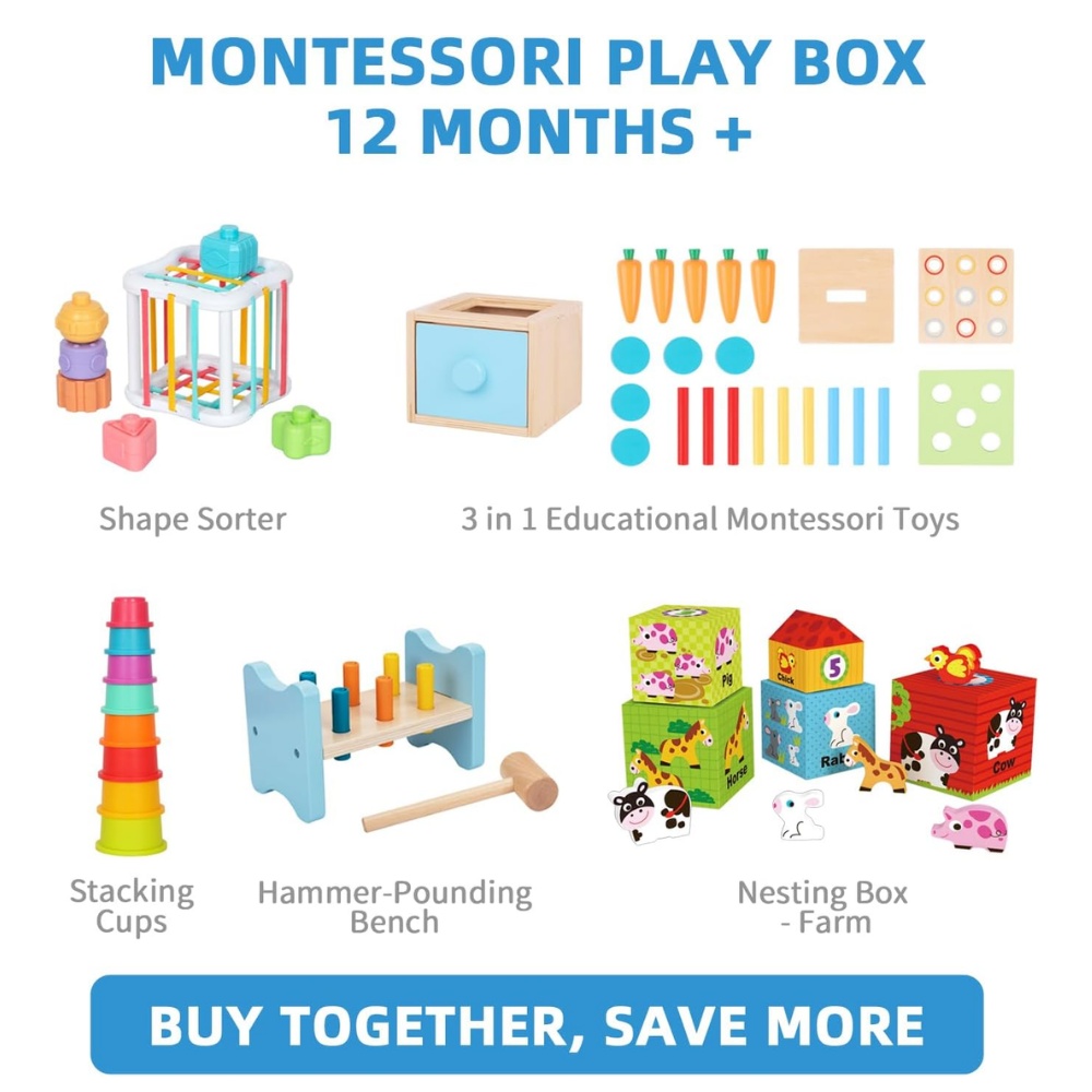 TookyToy - Montessori Activity Box The Thinker Playset - 7-12 Months - Image 2