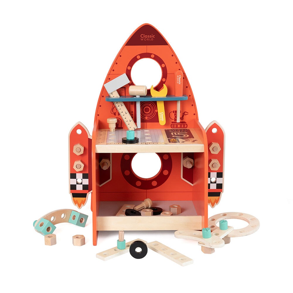 Classic World - Pretend & Play - Rocket Workbench & Tool Set
