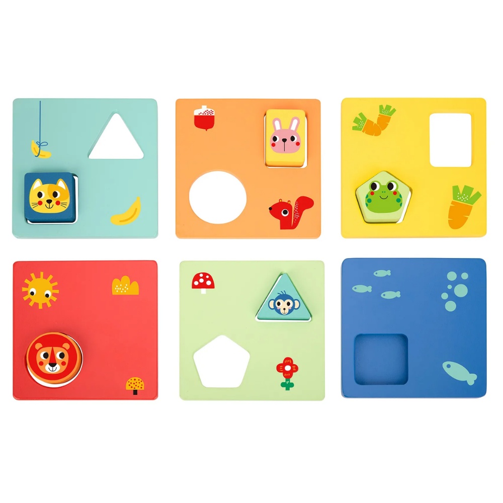 TookyToy - Wooden Shapes & Colours Puzzle - Image 6