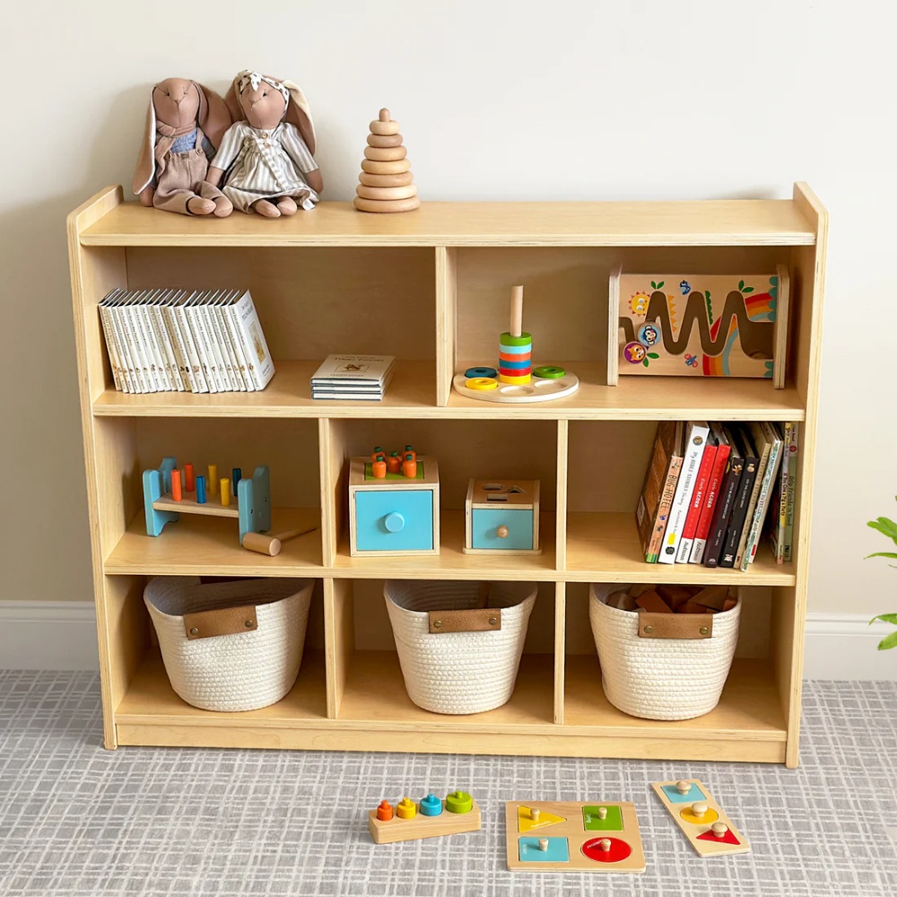 TookyToy - Wooden Shelf and Toy Storage for Kids Room: Plywood 90x113cm - Image 9