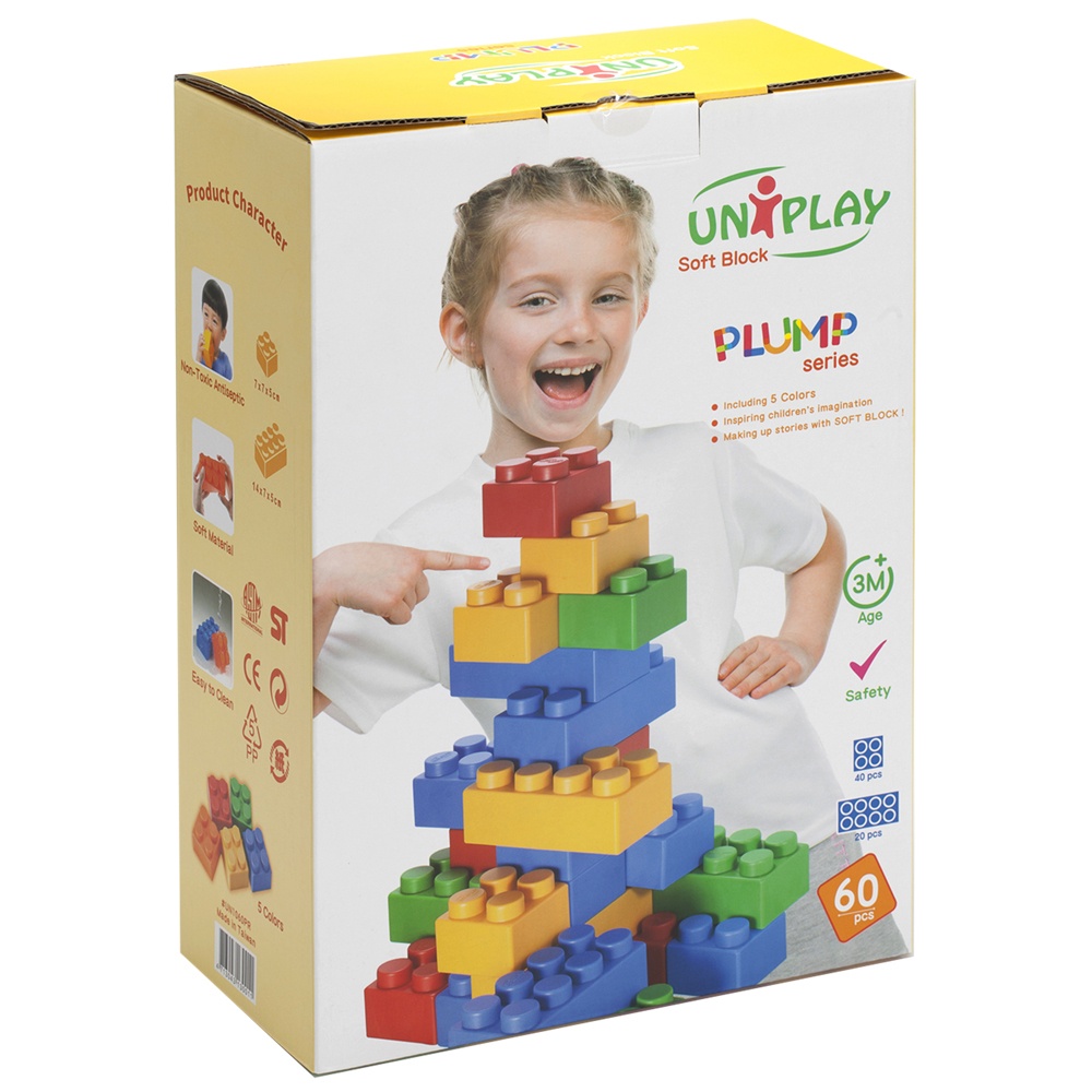 Greenbean - Jumbo Soft Blocks - Plump - 60pcs - Box -** - Image 4