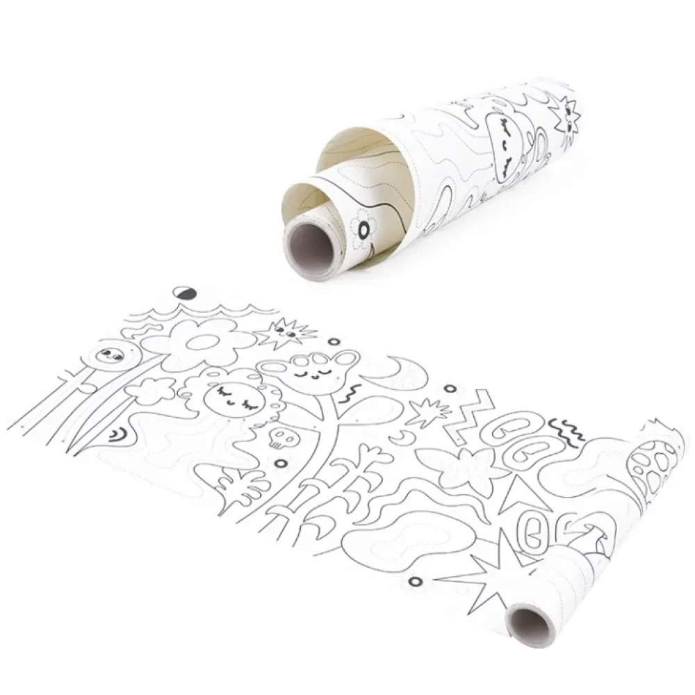 TookyToy - 2-in-1 Dot Art Painting Kit and Colouring Roll: 10 Colours - Image 4