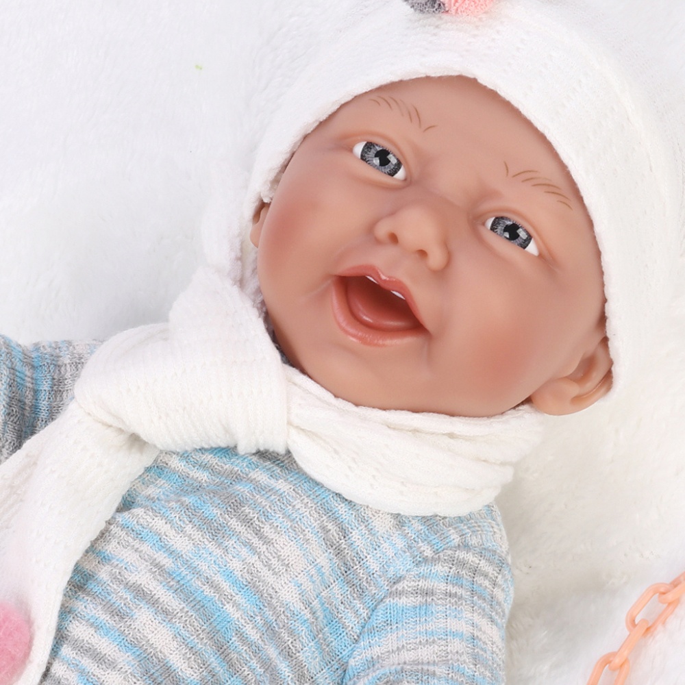Baby Doll with Vinyl Body, Clothing, Pacifier & Bottle - 40cm - Image 3