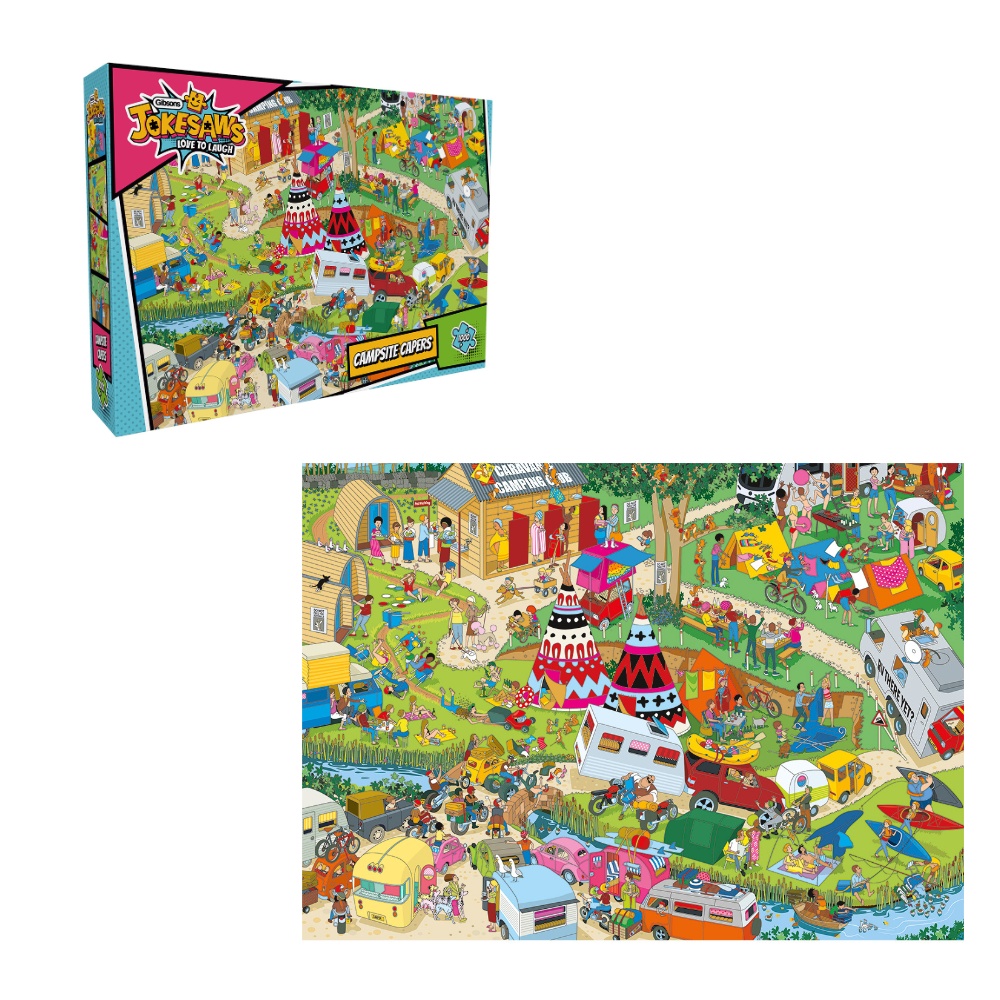 Gibsons - Jokesaws: Campsite Capers - 1000 Piece Jigsaw Puzzle - Image 5