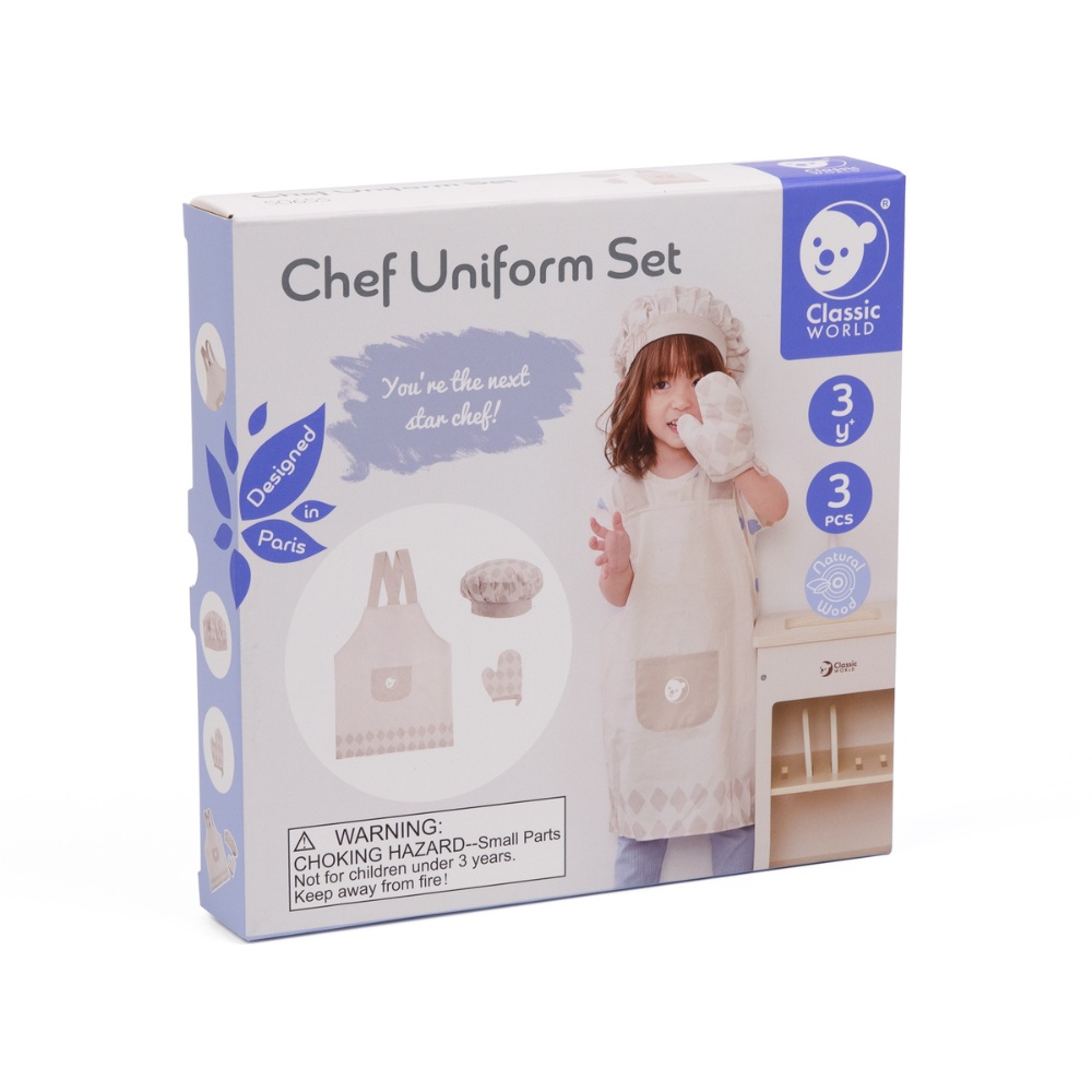 Classic World - Pretend & Play - Chef Uniform Dress-Up Set for Kids - Image 3