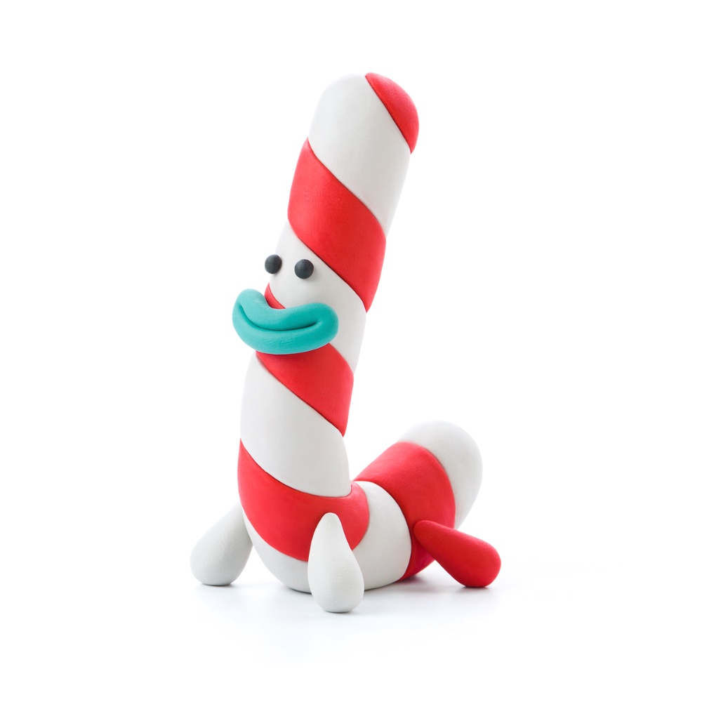 Hey Clay - Modelling Air-Dry Clay with Fun Interactive App - Candy Cane, Christmas Series, 5 cans - Image 2