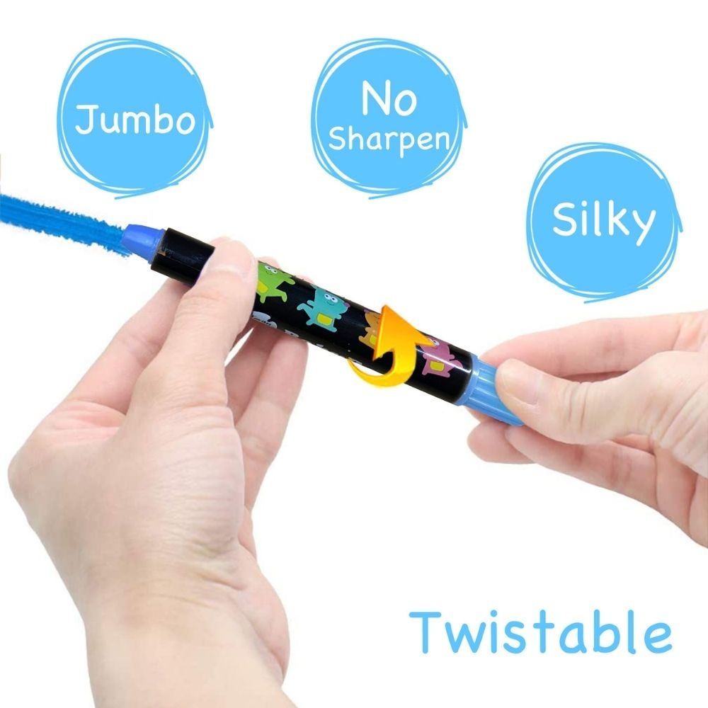 Jar Meló - Twistable Silky Crayons - Washable - 12 Colours - Image 6