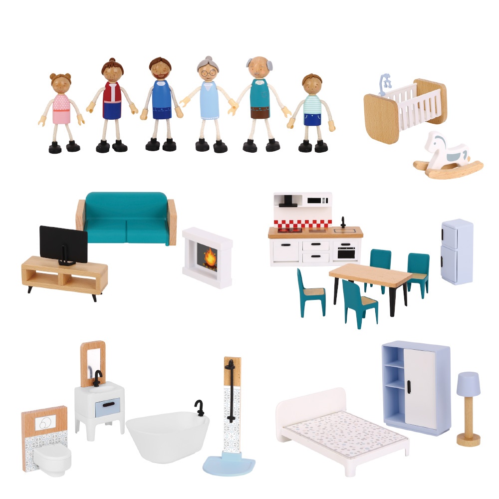 TookyToy - 3-Storey Doll House & Accessories - Image 6