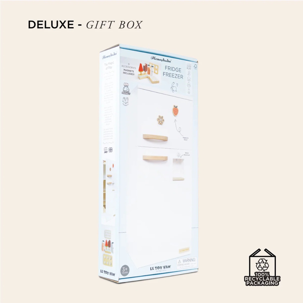 Le Toy Van - Wooden Freestanding Fridge Freezer - 10pcs - Image 8