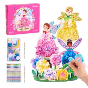 Jar Meló - 3-in-1 Dress Making Poke Arts & Crafts Set: Princess Garden