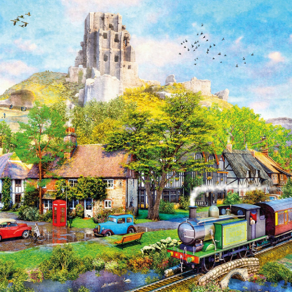 Gibsons - Below Corfe Castle - 1000 Piece Jigsaw Puzzle - Image 3
