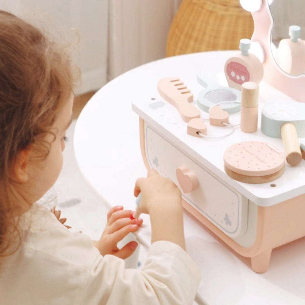 TookyToy - Pretend Play Butterfly Dressing Table Set - 14 Pieces - Image 3
