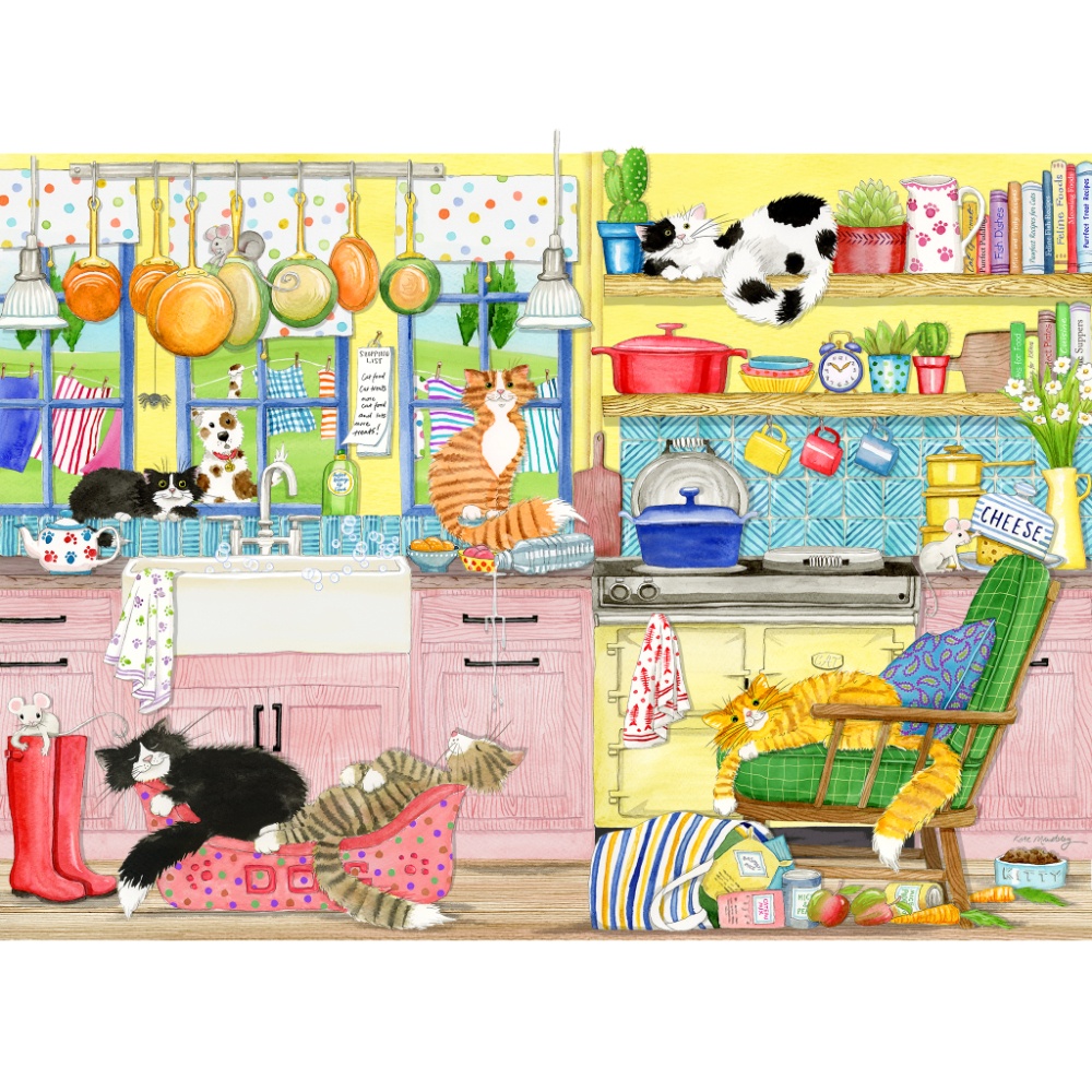 Gibsons - Catastrophe Cottage - 4 x 500 Piece Jigsaw Puzzles - Image 3