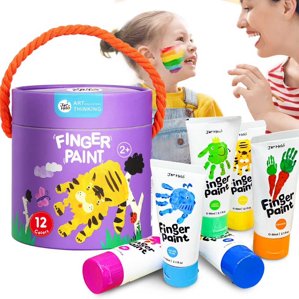 Jar Meló - Finger Paint - Non-Toxic & Safe for Kids - 12 Colours - Image 3