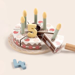 TookyToy - Pretend Play Birthday Cake Toy Set
