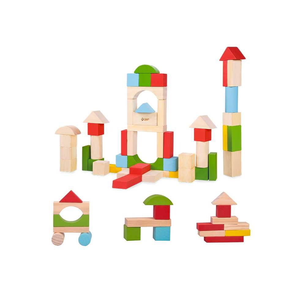 Classic World - Wooden Building Blocks - Junior Blocks - 50pcs - Image 3