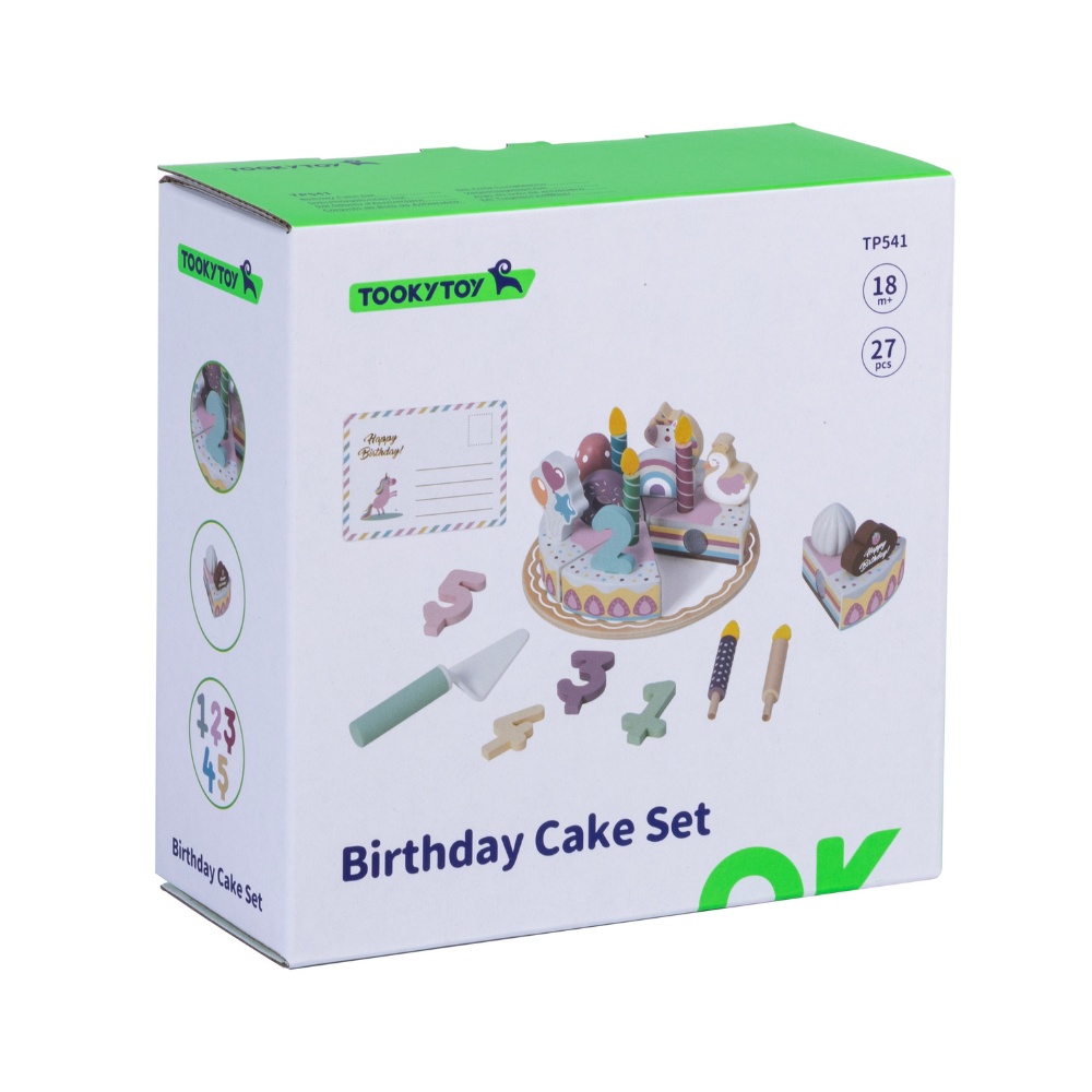 TookyToy - Pretend Play Rainbow Birthday Cake Toy Set - Image 5