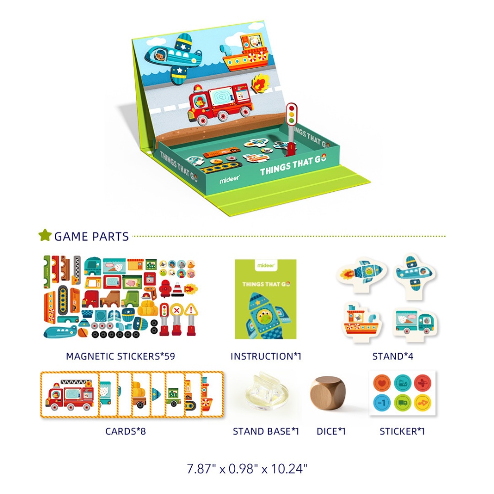 Mideer - Magnetic Imagination Puzzle Box with Activity Cards: Transport - Image 4