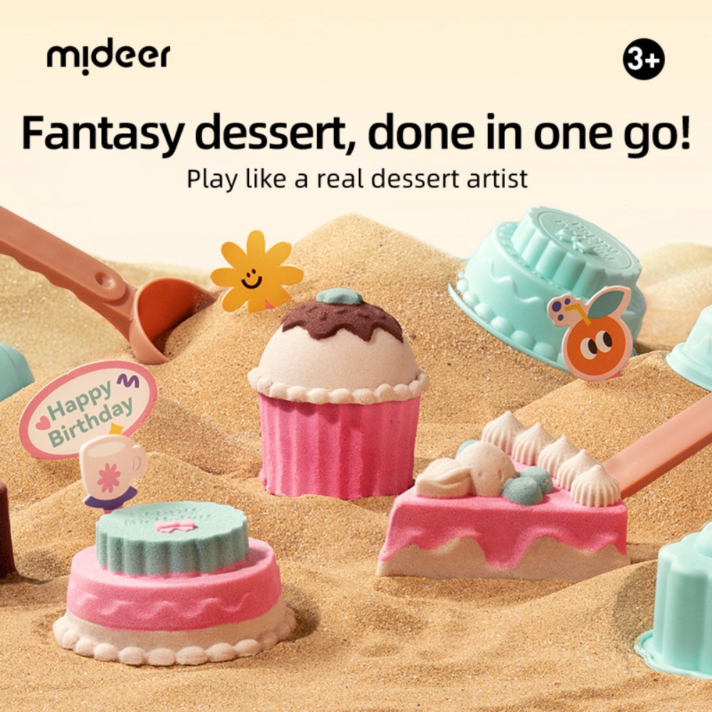 Mideer - Sweet Treat Magic Sand Play Set: 1kg Kinetic Sand with Sensory Bin, Moulds & Tools - Image 6