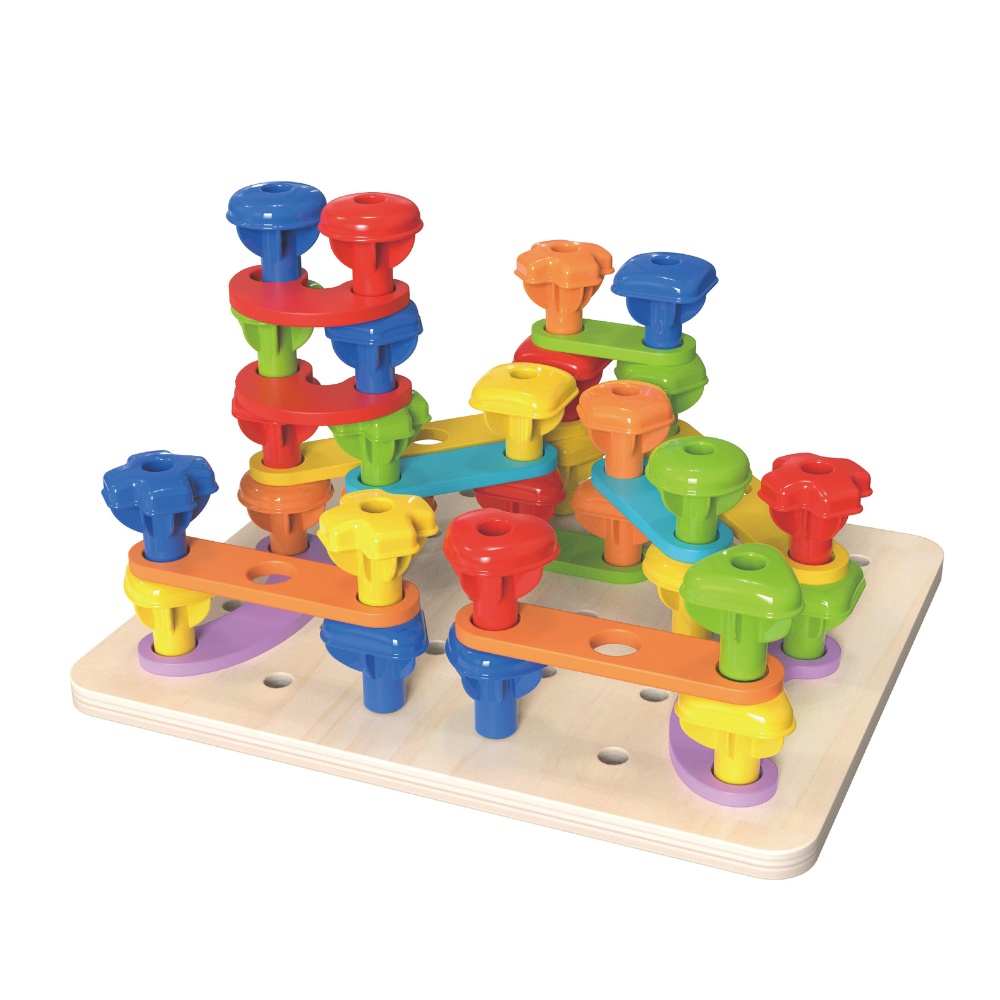 TookyToy - Stacking Pegs & Threading Activity Set - Image 2