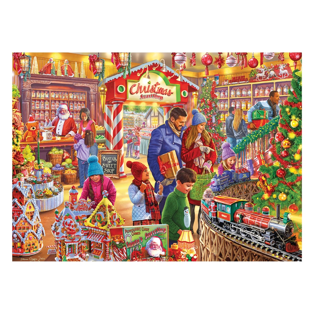 Gibsons - Santa's Sweetshop - 1000 Piece Jigsaw Puzzle - Image 2