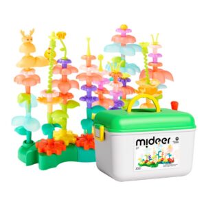 Mideer - Rotating Garden Puzzle Blocks with Spinning Gears - STEM Toy for Kids
