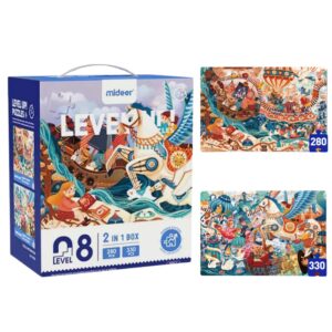 Mideer - Level Up Jigsaw Puzzle for Kids - 2-in-1 - Level 8 Magic Fantasy World