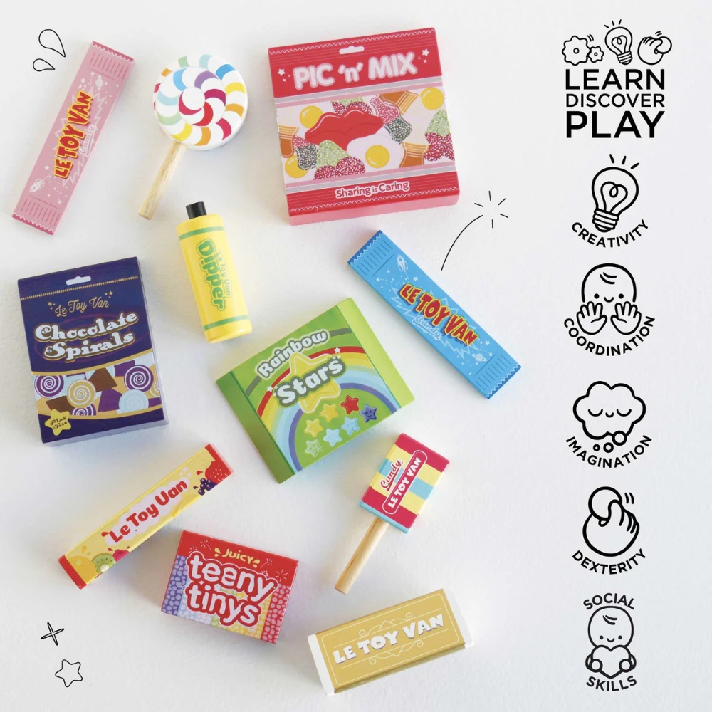 Le Toy Van - Wooden Retro Sweets and Candy Set - 11pcs - Image 6