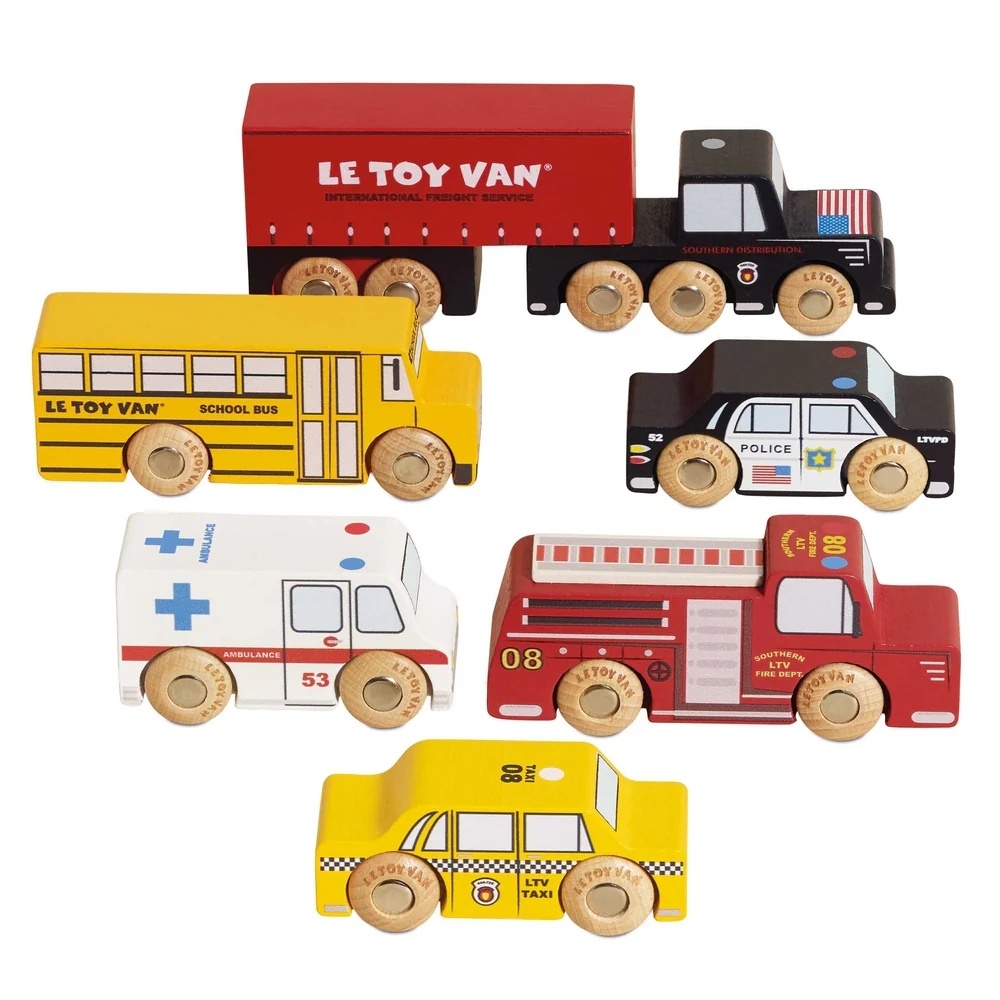 Le Toy Van - American Toy Car Set - 7pcs