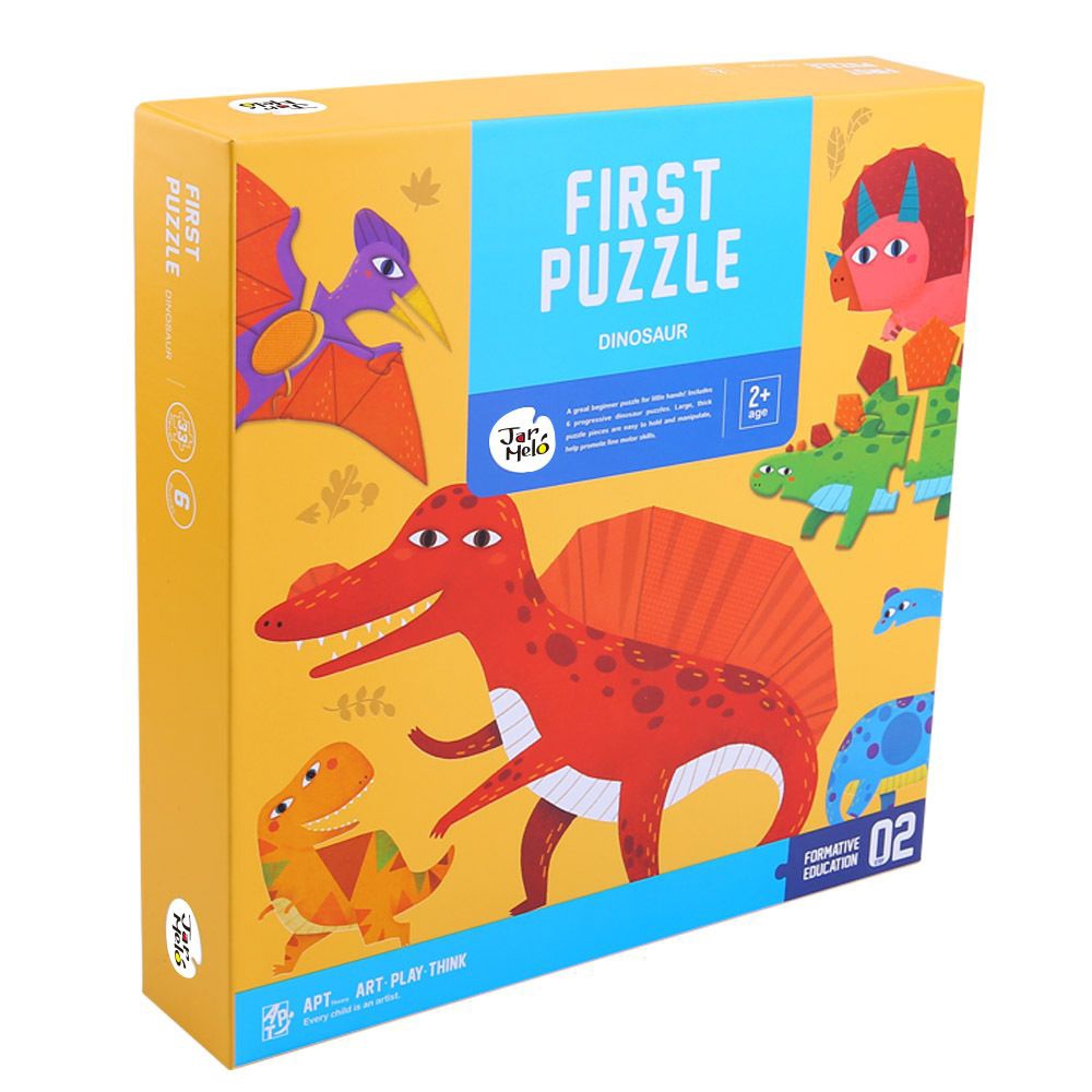 Jar Meló - My First Dinosaur Puzzle Set - 6 Chunky Puzzles 33 Pieces - Image 4
