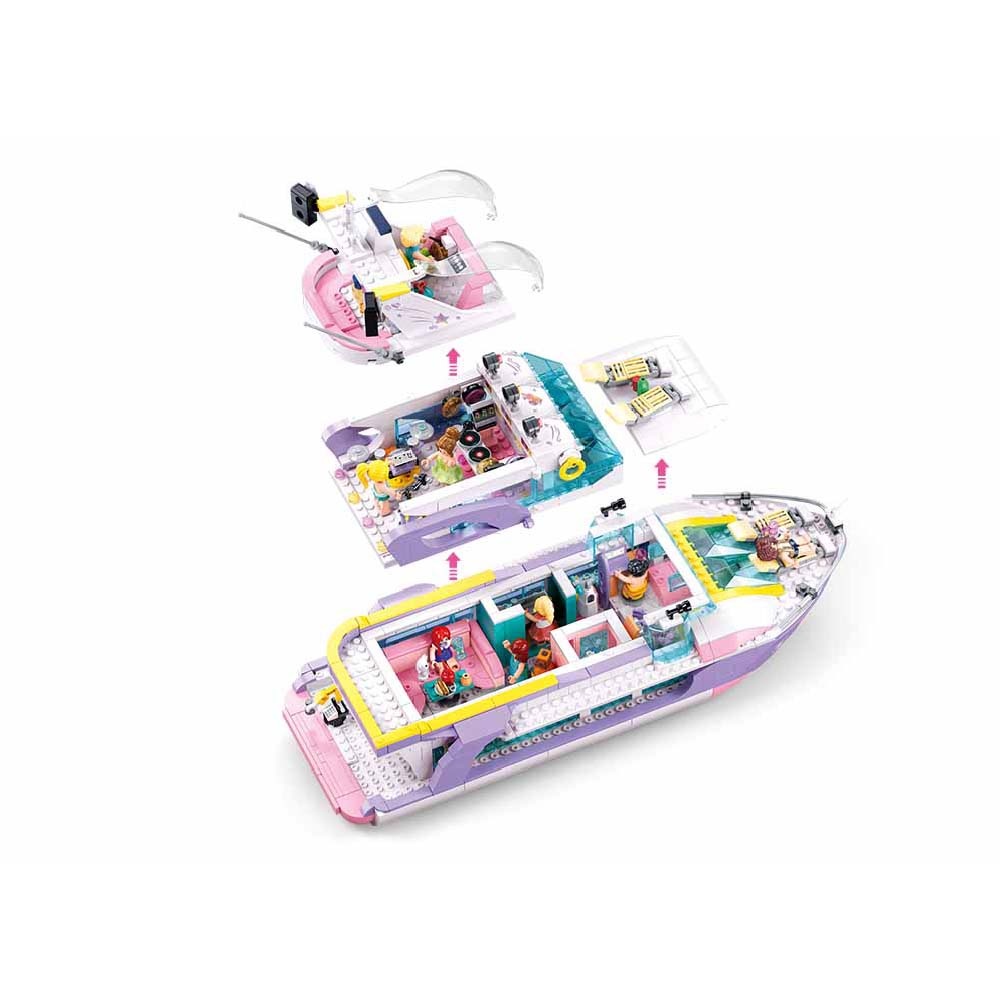 Sluban Building Set: Girls Dream - Yacht - 1108pcs - Image 3