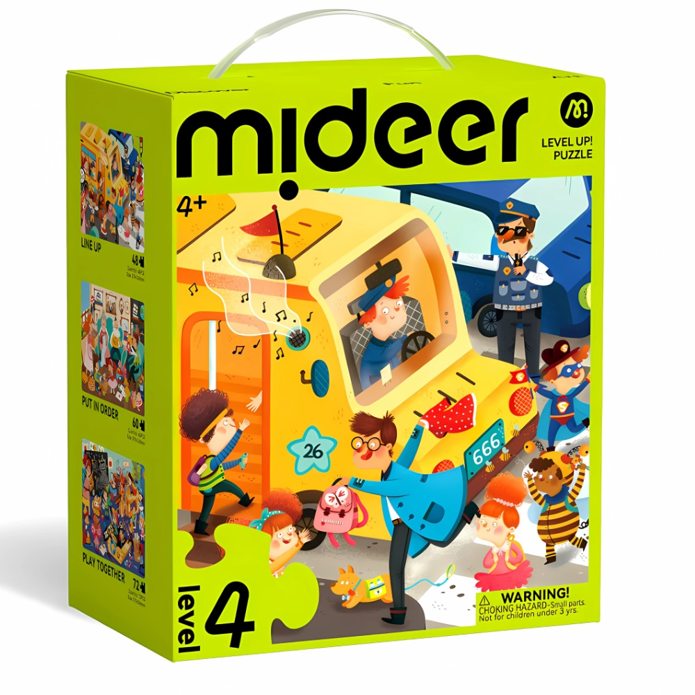Mideer - Level Up Jigsaw Puzzle for Kids - 3-in-1 - Level 4 A Day of Mine