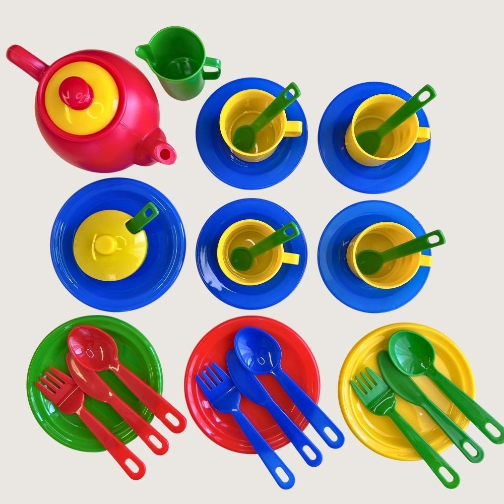 Greenbean - Pretend & Play Tea & Dinner Set - 34pcs - Image 2