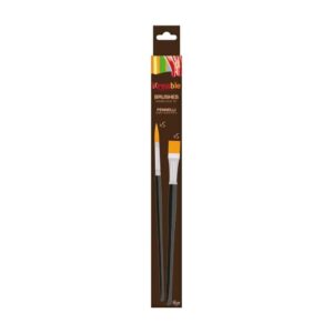 Toy Color Kreable - Professional Synthetic Paint Brush Set - 10 Brushes for Watercolour, Tempera & Acrylic
