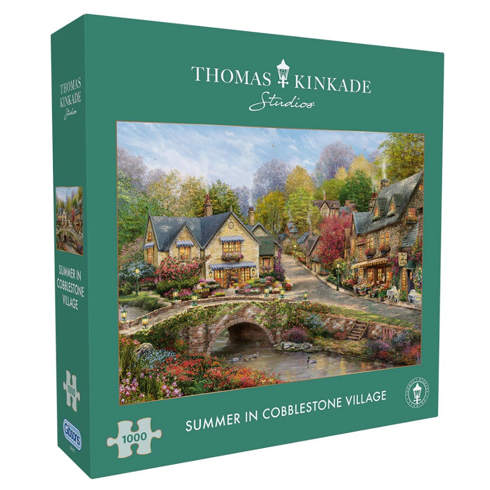 Gibsons - Thomas Kinkade: Summer in Cobblestone Village - 1000 Piece Jigsaw Puzzle