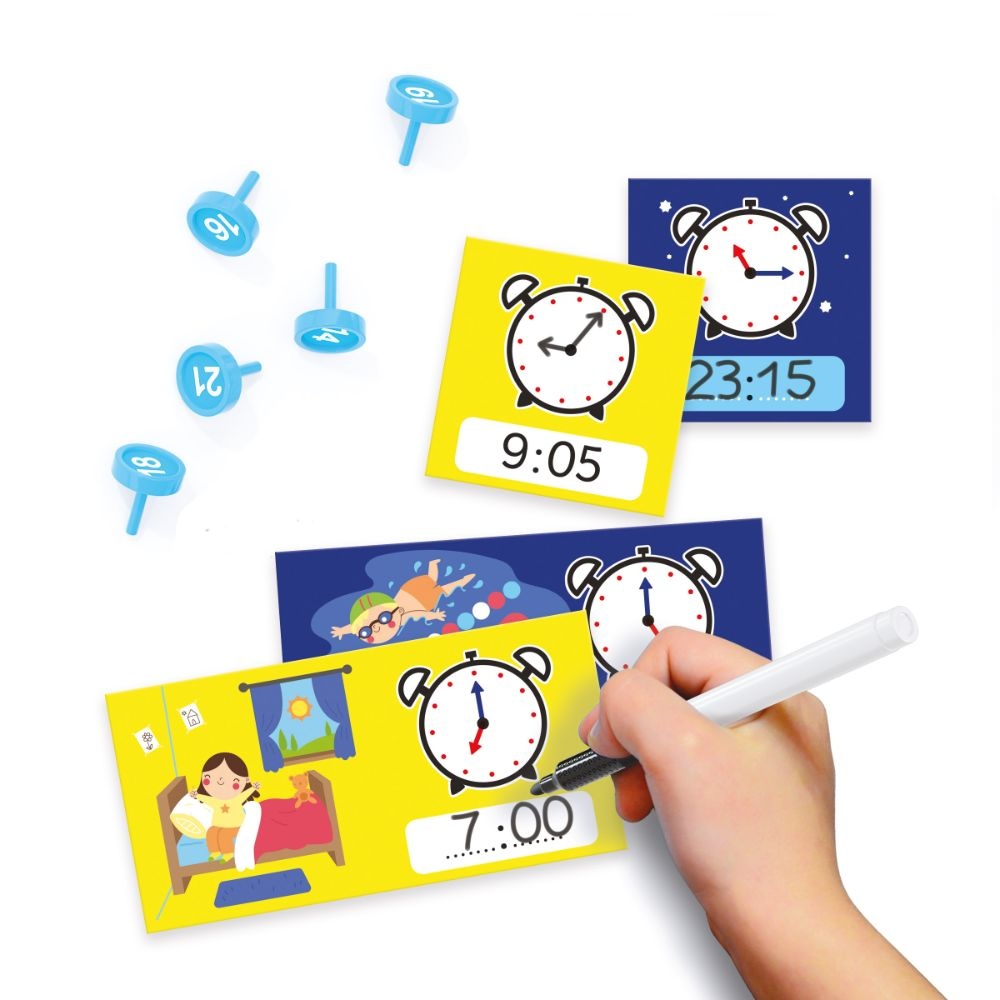 Quercetti - Play Montessori Wooden Clock - Time Learning Toy for Kids - Image 3